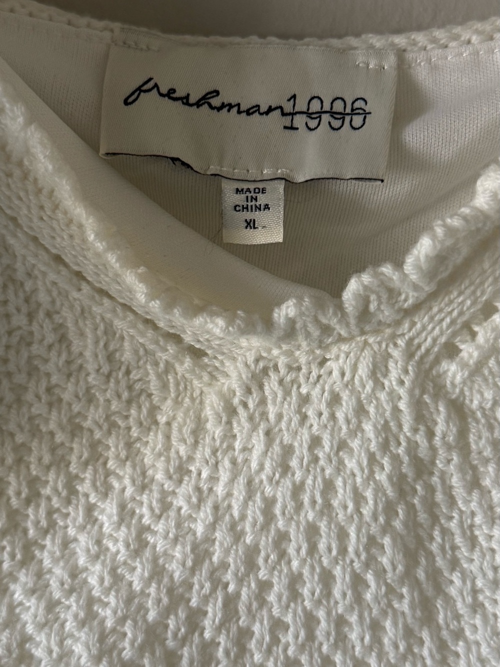 Freshman Cream Crochet Maxi Slip Dress - Picture 5 of 5